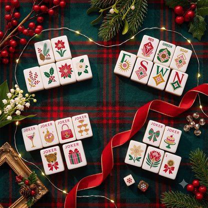 Snowman Stories Glam Holiday Christmas Mahjong Tiles