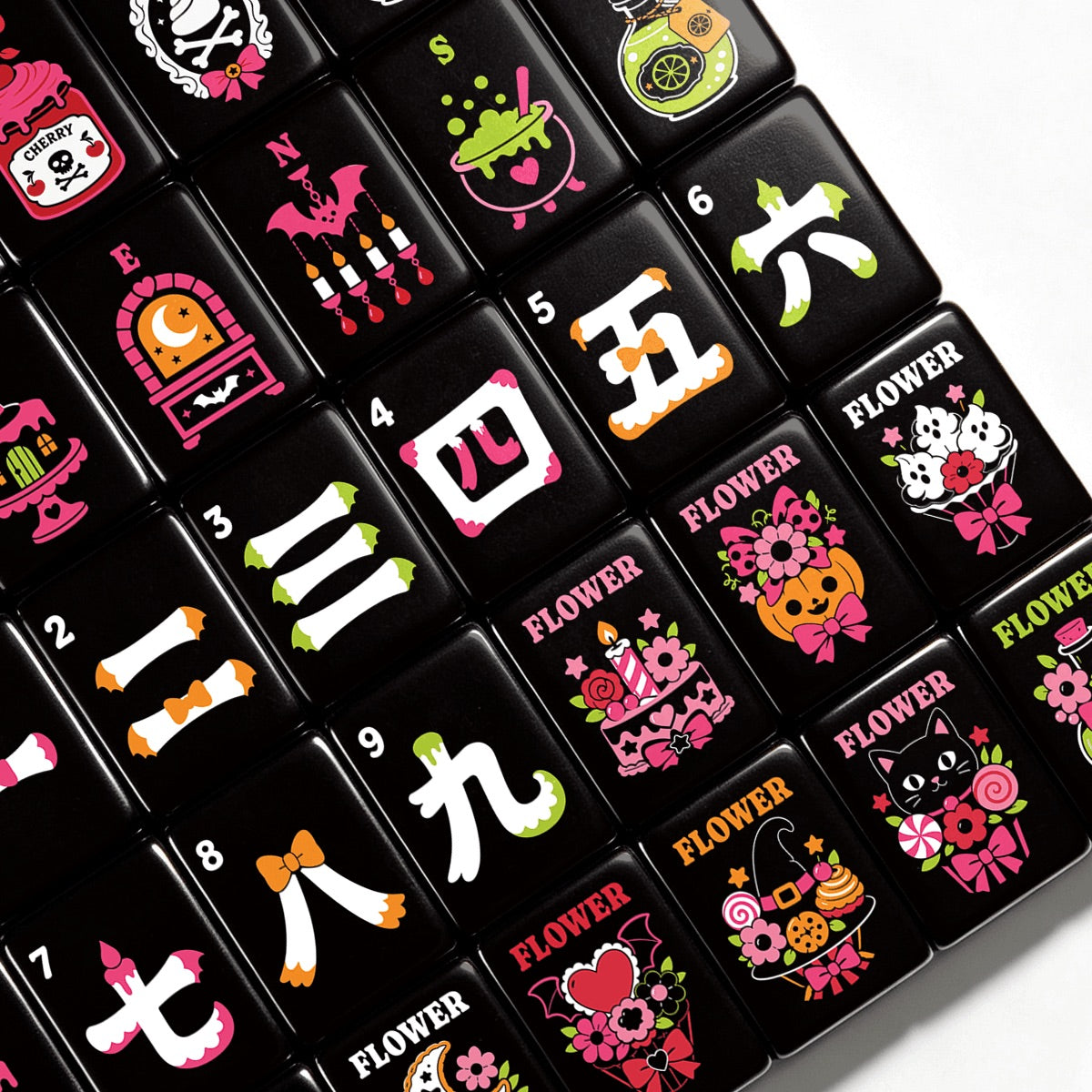 Abstract Gothic Dessert Halloween Mahjong Tiles