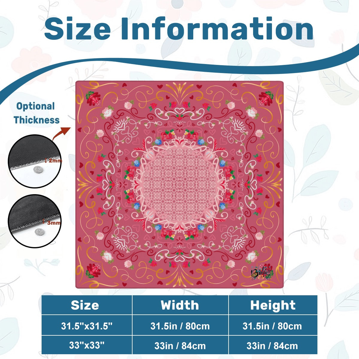 Mahjong Mat SleekSurface (Made in USA) Sweet Valentine