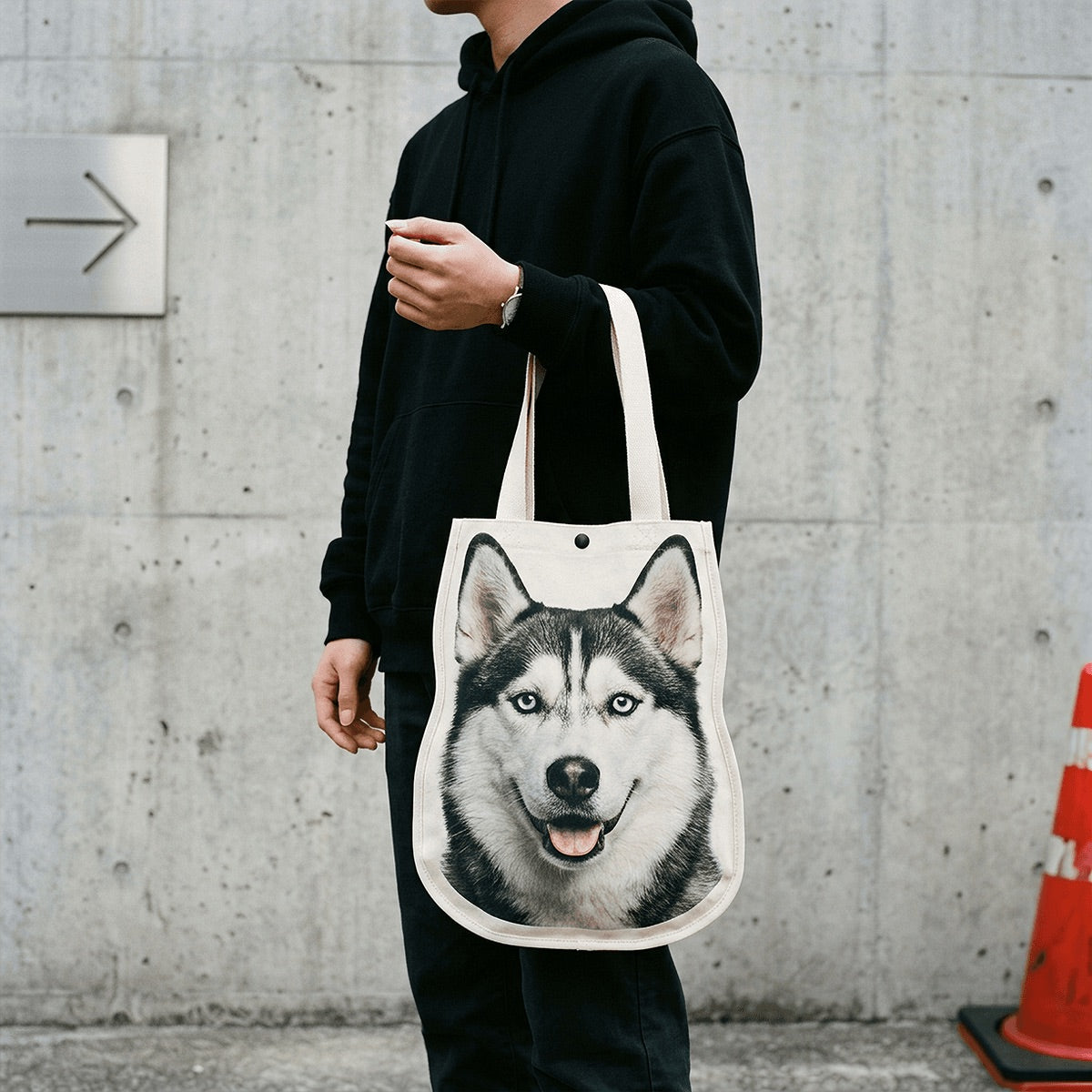 Shaped Canvas Bag Mahj tiles