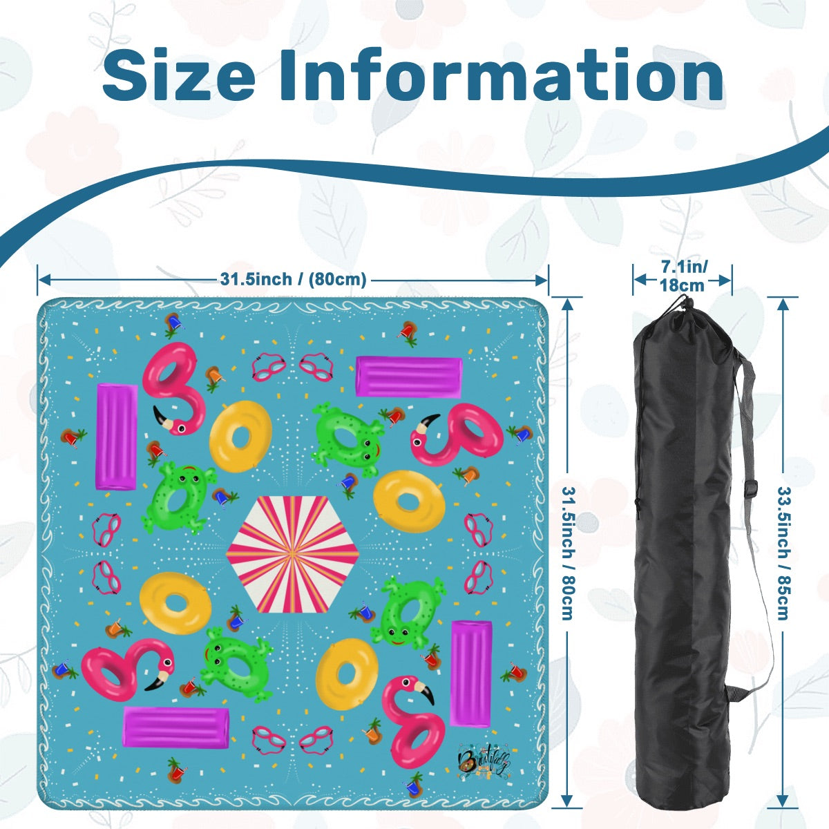 Summer toys mahjong mat by Brewtifully, detail