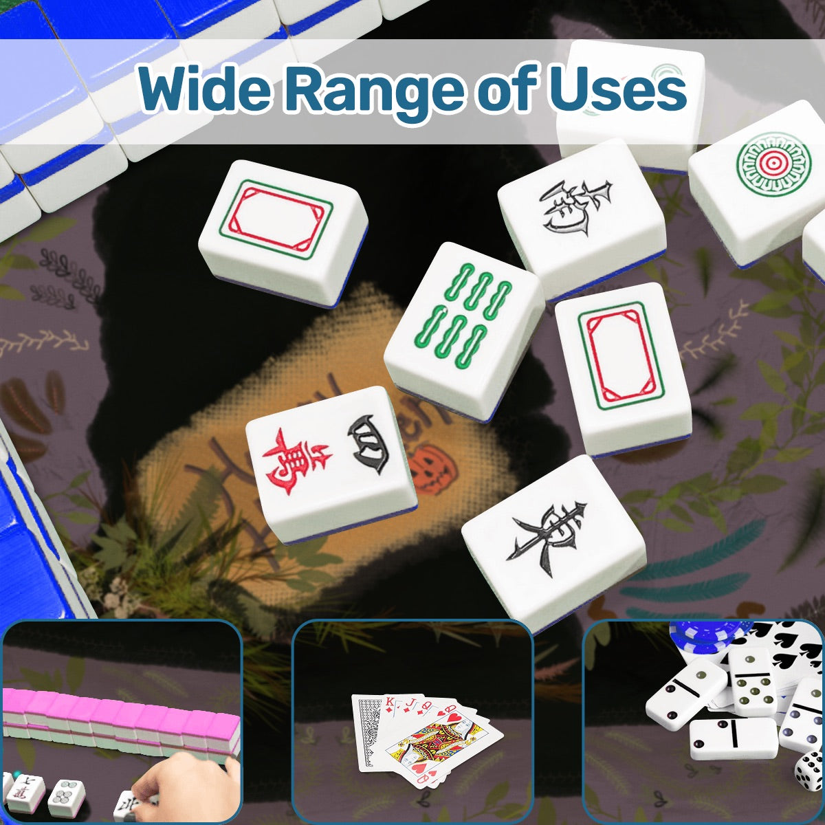 Witchy Halloween series Mahjong Mat 31.5"x31.5" (Ship Rolled up)