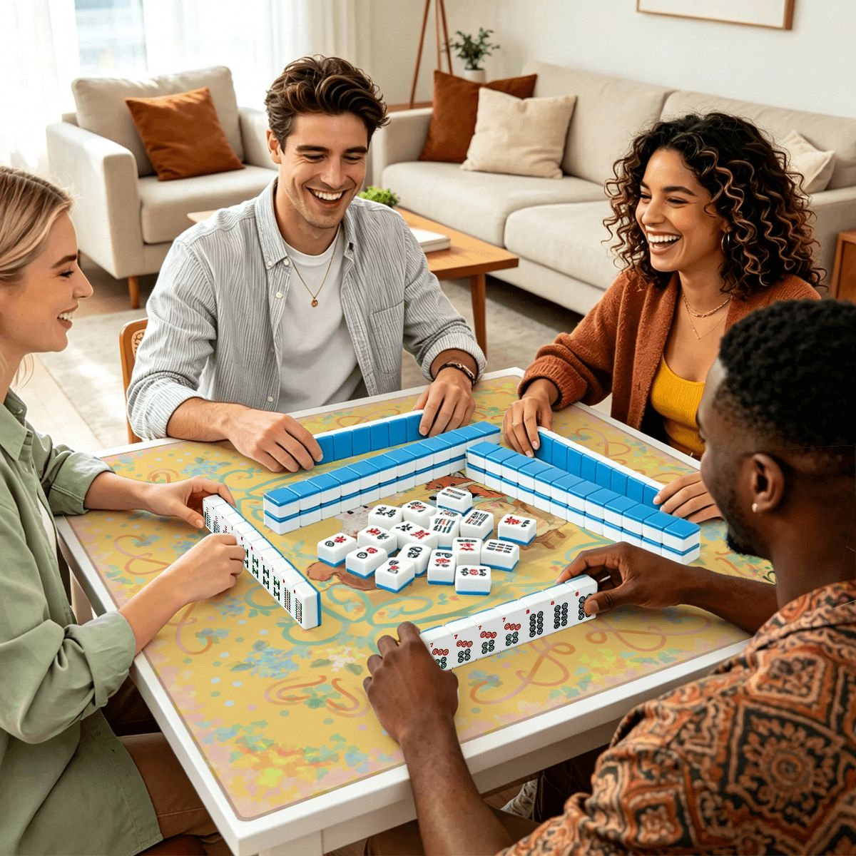 Mahjong Mat SleekSurface (Made in USA) Pretty,PrettyPlayers- Choose uour colorway