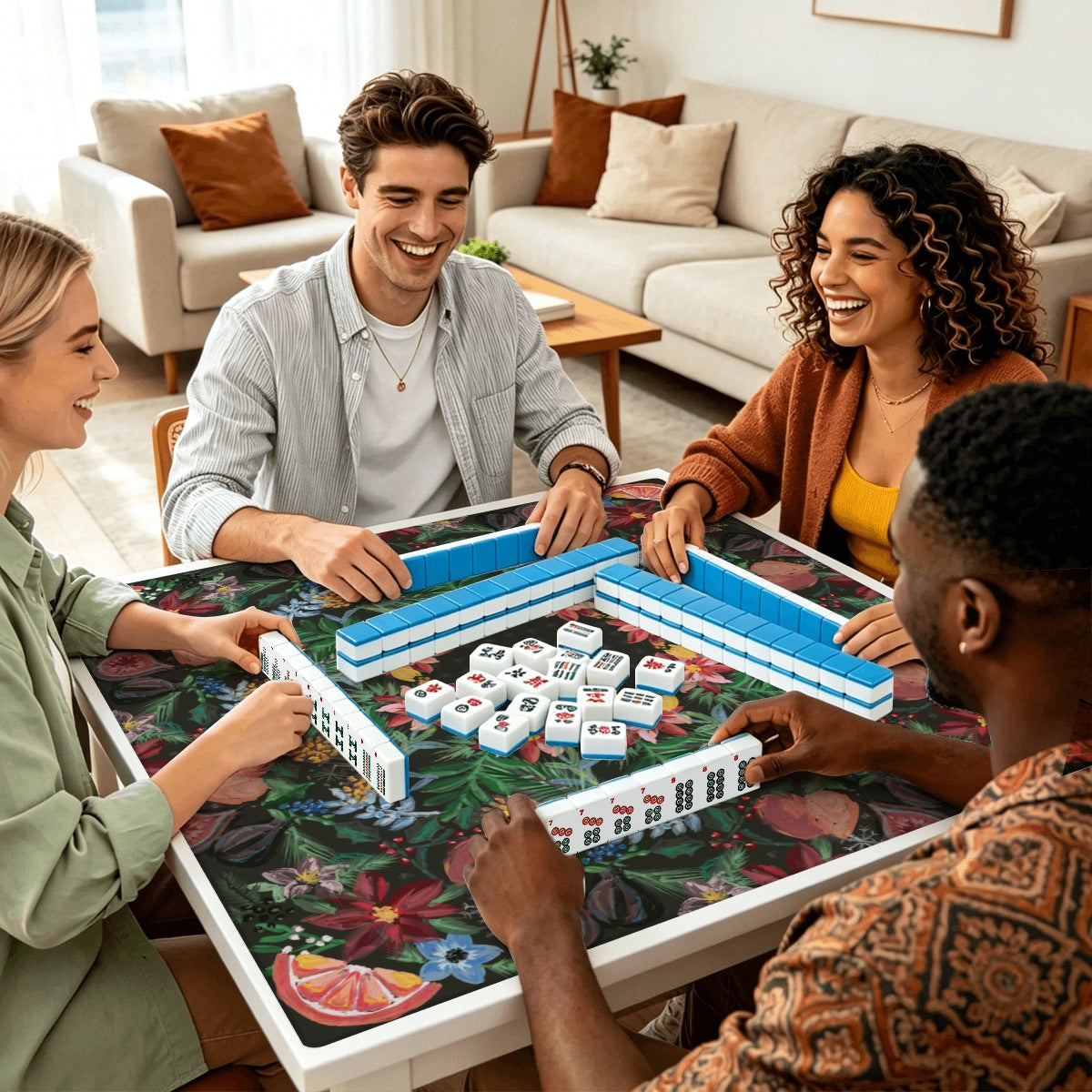 Mahjong Mat SleekSurface (Made in USA) Nature’s Holiday Gifts- Multiple colorways
